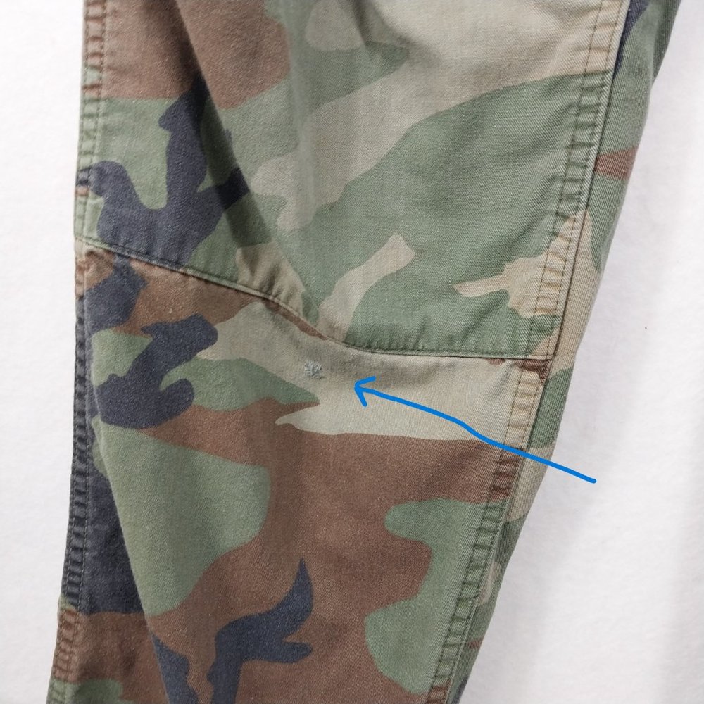 Military Pants Mens 33x30 Cargo Camouflage M81 Woodland Army Green Brown Relaxed - Picture 12 of 16
